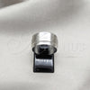 Stainless Steel Mens Ring, Brushed Finish, Rhodium Finish, 01.63.0714.07 (Size 7)