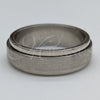 Stainless Steel Mens Ring, Duo Design, Polished, Rhodium Finish, 01.63.0740.07 (Size 7)