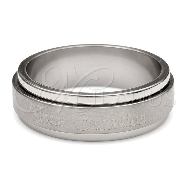 Stainless Steel Ring — Mens Ring Duo Design Polished 01.63. Size 7 — main product view — SKU 161305 | Acero Inoxidable anillo — para hombre Ring Duo diseño pulido 01.63. Size 7 — SKU 161305