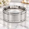 Stainless Steel Mens Ring, Black Polished, Steel Finish, 01.63.0695.07 (Size 7)