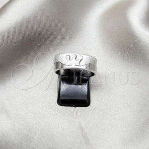 Stainless Steel Ring — Mens Ring Duo and Skull Design Polished 01.63. — main product view — SKU 161315 | Acero Inoxidable anillo — para hombre Ring Duo and calavera diseño pulido 01.63. — SKU 161315
