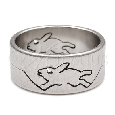 Stainless Steel Mens Ring, Polished, Steel Finish, 01.63.0715.11 (Size 11) for wholesale, main product view