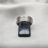 Stainless Steel Mens Ring, Double Design, Polished, Two Tone, 01.63.0716.08 (Size 8)