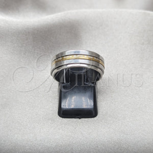 Stainless Steel Ring — Mens Ring Double Design Polished Two Tone 01.63. — main product view — SKU 161323 | Acero Inoxidable anillo — para hombre Ring Double diseño pulido Two Tone 01.63. — SKU 161323