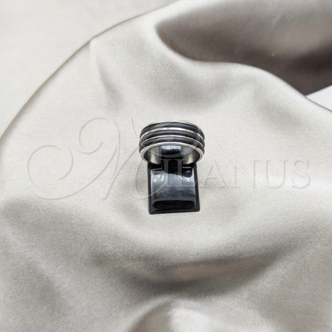 Stainless Steel Mens Ring, Two Tone, 01.63.0719.05