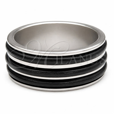 Stainless Steel Mens Ring, Elastic, Two Tone, 01.63.0719.05 (Size 5) for wholesale, main product view