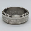 Stainless Steel Mens Ring, Scorpion and Double Design, Polished, Steel Finish, 01.63.0720.07 (Size 7)