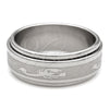 Stainless Steel Mens Ring, Scorpion and Double Design, Polished, Steel Finish, 01.63.0720.07 (Size 7)