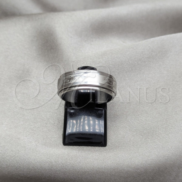 Stainless Steel Ring — Mens Ring Double Design Polished 01.63. Size 8 — main product view — SKU 161330 | Acero Inoxidable anillo — para hombre Ring Double diseño pulido 01.63. Size 8 — SKU 161330