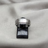 Stainless Steel Mens Ring, Double Design, Polished, Steel Finish, 01.63.0720.08 (Size 8)