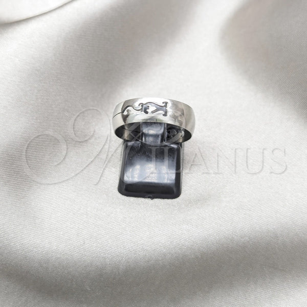 Stainless Steel Ring — Mens Ring Black Polished 01.63. Size 9 — main product view — SKU 161336 | Acero Inoxidable anillo — para hombre Ring negro pulido 01.63. Size 9 — SKU 161336