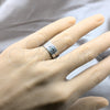 Stainless Steel Mens Ring, Black Brushed Finish, Steel Finish, 01.63.0725.07 (Size 7)