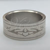 Stainless Steel Mens Ring, Black Brushed Finish, Steel Finish, 01.63.0725.07 (Size 7)