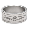 Stainless Steel Mens Ring, Black Brushed Finish, Steel Finish, 01.63.0725.07 (Size 7)
