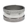 Stainless Steel Mens Ring, Black Brushed Finish, Steel Finish, 01.63.0726.06 (Size 6)