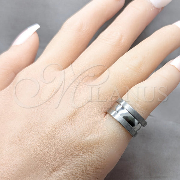 Stainless Steel Ring — Mens Ring Brushed 01.63. Size 7 — alternate product view — SKU 161339 | Acero Inoxidable anillo — para hombre Ring Brushed 01.63. Size 7 — SKU 161339