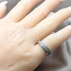 Stainless Steel Mens Ring, Brushed Finish, Steel Finish, 01.63.0728.05 (Size 5)