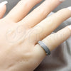 Stainless Steel Mens Ring, Brushed Finish, Steel Finish, 01.63.0728.05 (Size 5)