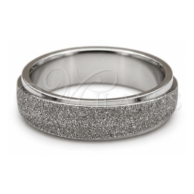 Stainless Steel Mens Ring, Brushed Finish, Steel Finish, 01.63.0728.05 (Size 5)