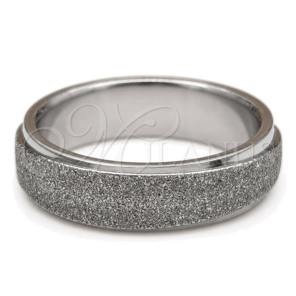 Stainless Steel Mens Ring, Brushed Finish, Steel Finish, 01.63.0728.05 (Size 5)