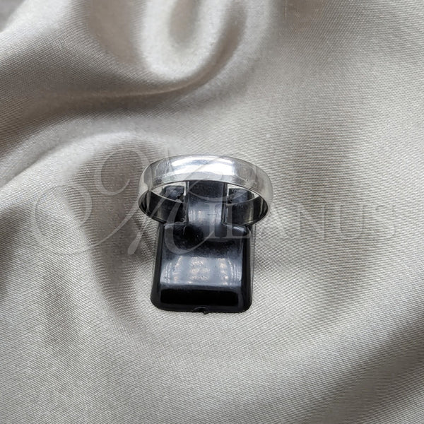 Stainless Steel Mens Ring, Polished, Steel Finish, 01.63.0729.09 (Size 9)