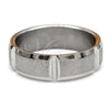 Stainless Steel Mens Ring, Brushed Finish, Steel Finish, 01.63.0730.08 (Size 8)