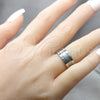 Stainless Steel Mens Ring, Polished, Steel Finish, 01.63.0733.06 (Size 6)