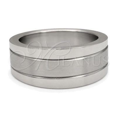 Stainless Steel Mens Ring, Polished, Steel Finish, 01.63.0733.07 (Size 7) for wholesale, main product view