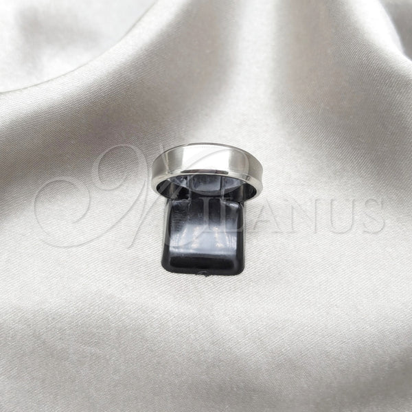 Stainless Steel Ring — Mens Ring Double and Cross Design Matte 01.63. — main product view — SKU 161350 | Acero Inoxidable anillo — para hombre Ring Double and cruz diseño Matte 01.63. — SKU 161350