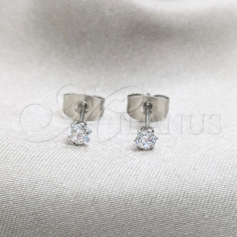 Stainless Steel Stud Earring, Matte Finish, Steel Finish, 02.63.2848