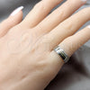 Stainless Steel Mens Ring, Polished, Two Tone, 01.63.0736.05 (Size 5)