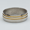 Stainless Steel Mens Ring, Polished, Two Tone, 01.63.0736.05 (Size 5)