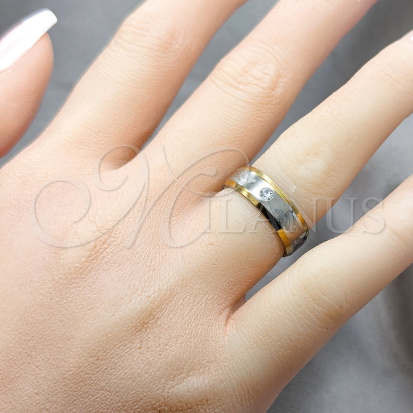 Stainless Steel Ring — Mens Ring Dragon-Fly Design with White Crystal Polished — alternate product view — SKU 161358 | Acero Inoxidable anillo — para hombre Ring Dragon-Fly diseño with cristal blanco pulido — SKU 161358