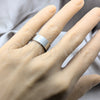 Stainless Steel Mens Ring, Matte Finish, Steel Finish, 01.63.0739.07 (Size 7)