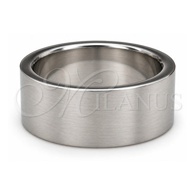 Stainless Steel Mens Ring, Matte Finish, Steel Finish, 01.63.0739.07 (Size 7)