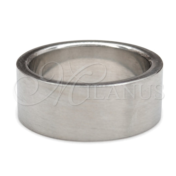 Stainless Steel Mens Ring, Matte Finish, Steel Finish, 01.63.0739.07 (Size 7)