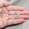Stainless Steel Stud Earring, with White Cubic Zirconia, Matte Finish, Steel Finish, 02.63.2853