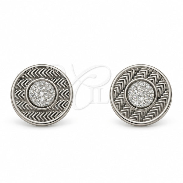 Stainless Steel Stud Earring, Brushed Finish, Steel Finish, 02.63.2859