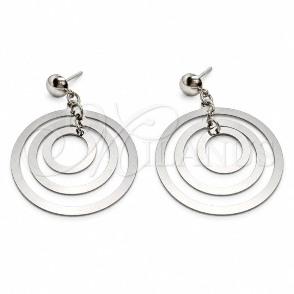 Stainless Steel Long Earring, Polished, Steel Finish, 02.63.2862