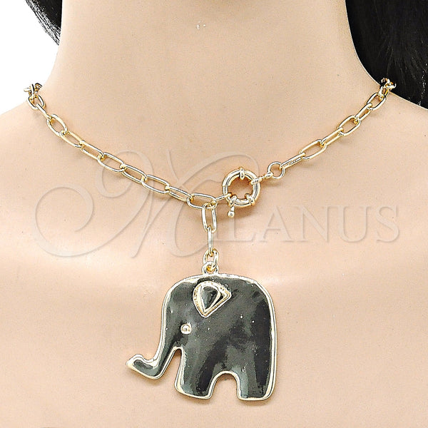 Gold Filled Necklace — Pendant Necklace Elephant Design Polished 04.63. Thickness 20 — alternate product view — SKU 161381 | Oro Laminado collar — Pendant Necklace Elephant diseño pulido 04.63. Thickness 20 — SKU 161381