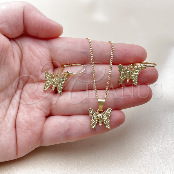 Gold Filled Ring — Earring and Pendant Adult Set Butterfly Design Polished — alternate product view — SKU 161399 | Oro Laminado anillo — Earring and Pendant Adult Set mariposa diseño pulido — SKU 161399