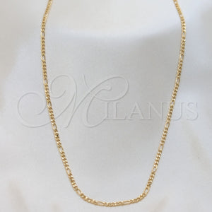 Gold Filled Necklace — Basic Necklace Figaro Design Polished 04.32. Thickness 20 — main product view — SKU 161400 | Oro Laminado collar — básico Necklace Figaro diseño pulido 04.32. Thickness 20 — SKU 161400