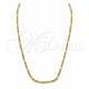 Oro Laminado Basic Necklace, Gold Filled Style Figaro Design, Polished, Golden Finish, 04.32.0568.22 (Thickness, 22 Inches Length)