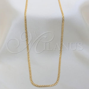 Gold Filled Necklace — Basic Necklace Pave Cuban Design Polished 04.32. 03 — main product view — SKU 161402 | Oro Laminado collar — básico Necklace Pave Cuban diseño pulido 04.32. 03 — SKU 161402