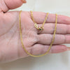 Oro Laminado Basic Necklace, Gold Filled Style Curb Design, Polished, Golden Finish, 04.32.0570.16 (02 MM Thickness, 16 Inches Length)