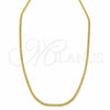 Oro Laminado Basic Necklace, Gold Filled Style Curb Design, Polished, Golden Finish, 04.32.0570.16 (02 MM Thickness, 16 Inches Length)