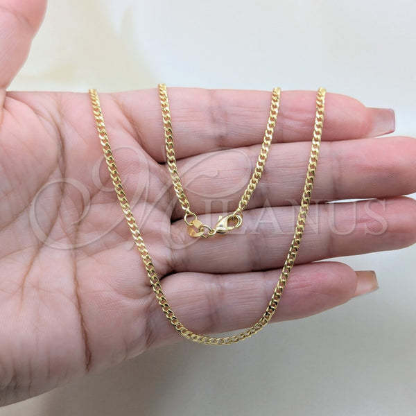 Gold Filled Necklace — Basic Necklace Curb Design Polished 04.32. 02 MM — alternate product view — SKU 161411 | Oro Laminado collar — básico Necklace Curb diseño pulido 04.32. 02 MM — SKU 161411
