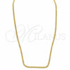 Oro Laminado Basic Necklace, Gold Filled Style Curb Design, Polished, Golden Finish, 04.32.0570.20 (02 MM Thickness, 20 Inches Length)
