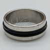 Stainless Steel Mens Ring, Polished, Steel Finish, 01.63.0743.08 (Size 8)