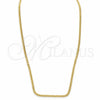 Oro Laminado Basic Necklace, Gold Filled Style Curb Design, Polished, Golden Finish, 04.32.0570.22 (02 MM Thickness, 22 Inches Length)